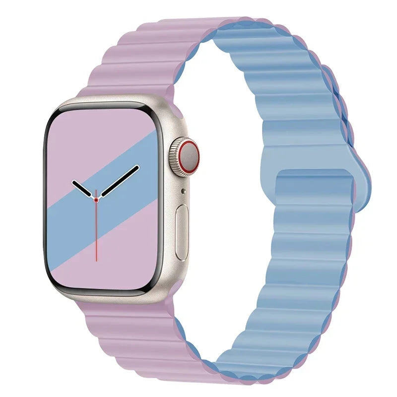 Magnetic Strap For Apple Watch Bands 45mm 38mm 49mm 40mm 42mm 41mm Silicone Sport Bracelet iWatch Series ultra 9 6 5 7 8 se 44mm - Surpriseshopper.com