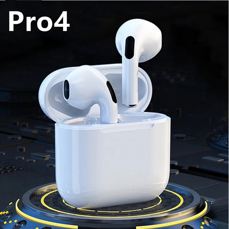 Pro 4 TWS Wireless Headphones Earphone Bluetooth-compatible 5.3 Waterproof Headset with Mic for Xiaomi iPhone Pro4 Earbuds - Surpriseshopper.com