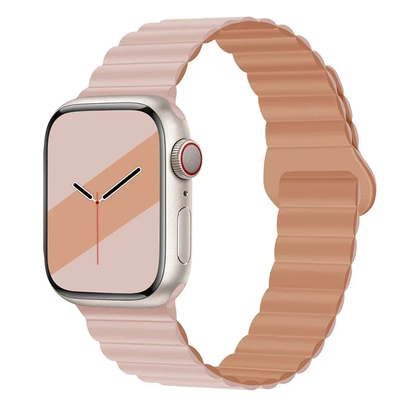 Magnetic Strap For Apple Watch Bands 45mm 38mm 49mm 40mm 42mm 41mm Silicone Sport Bracelet iWatch Series ultra 9 6 5 7 8 se 44mm - Surpriseshopper.com