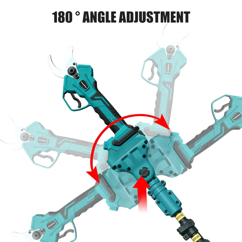Kamolee Brushless Cordless 50mm Electric scissors,6+8 inch Electric high branch saw,with 2.5-meter extension and telescopic rod