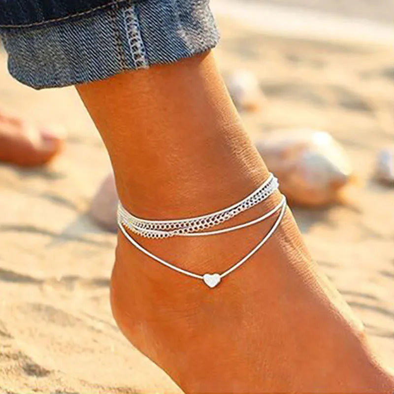 HeartCharm: Adorable Simple Heart Anklet – The Perfect Gift for Every Occasion!