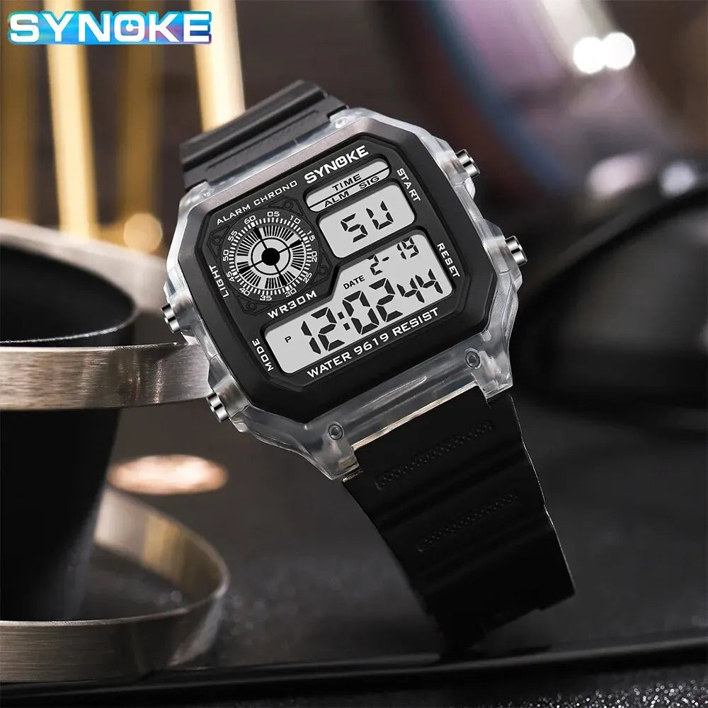 SYNOKE Digital Watches Men Sports Luminous Multifunction Waterproof Women Wristwatch Outdoor and Running Student Seven Lights - Surpriseshopper.com