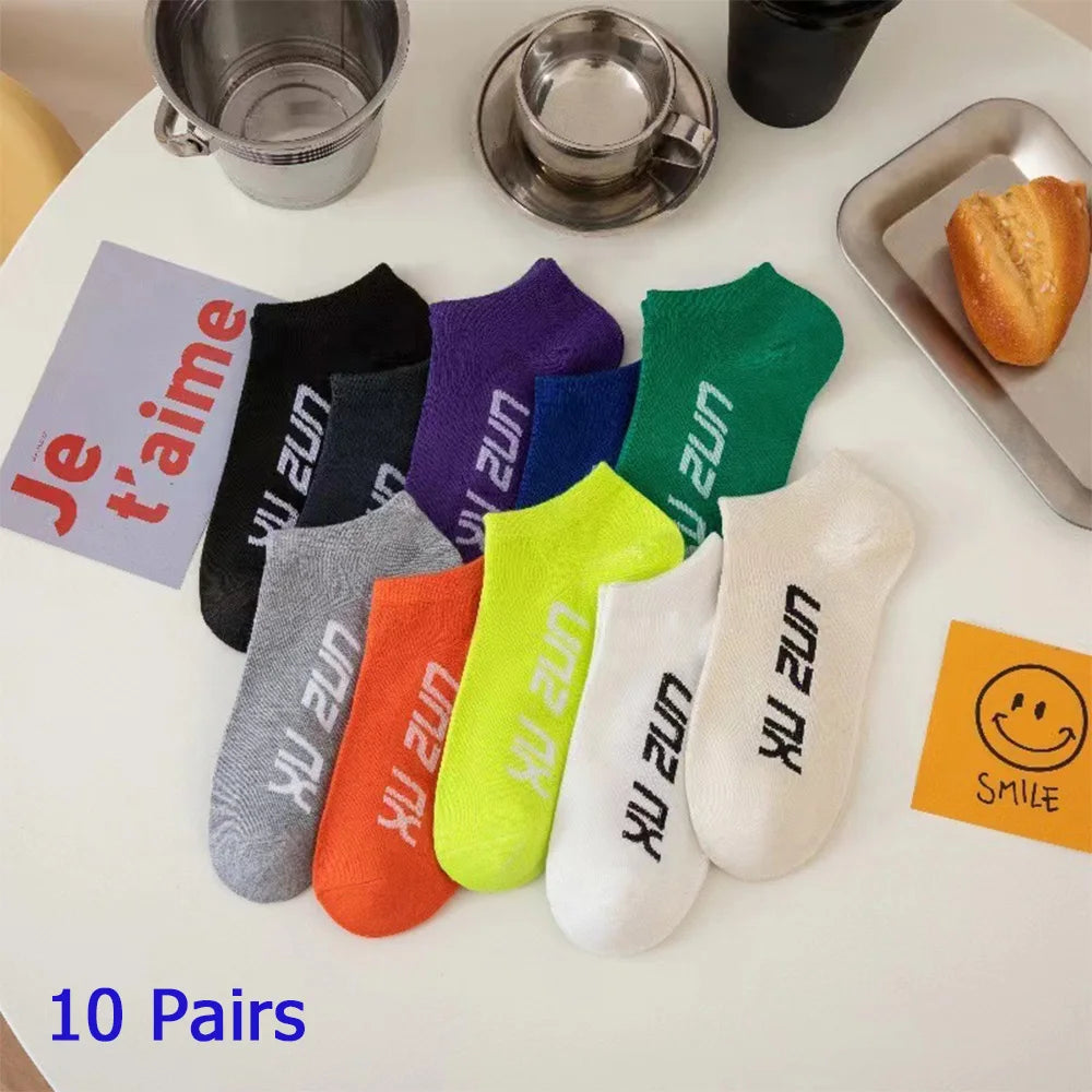 Invisible Comfort: 8 Pairs of Summer Boat Socks for Men & Women