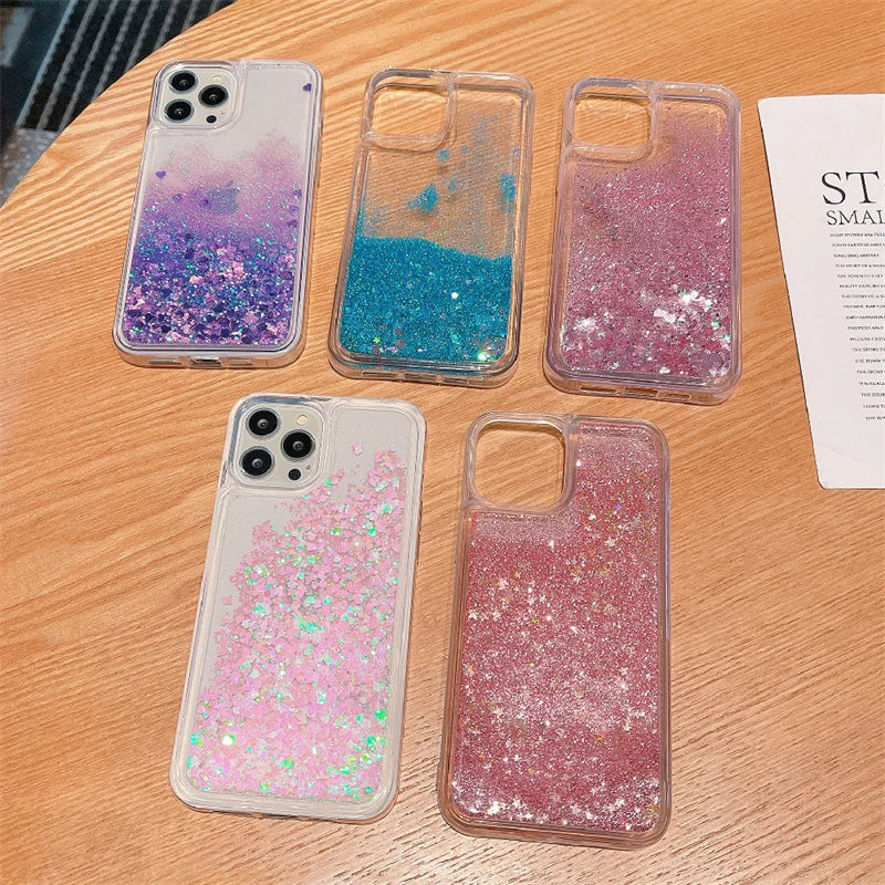 For Redmi Note 13 Pro 4G Case TPU Soft Quicksand Phone Cases for Xiaomi Redmi Note 13 Note13 Pro 13Pro 4G Bling Glitter Cover