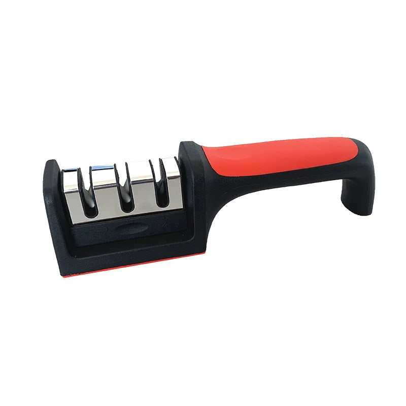 Kitchen 3/4-Segment Knife Sharpener Household Multi-Functional Hand-Held 3/4-Purpose Black Sharpening Stone - Surpriseshopper.com