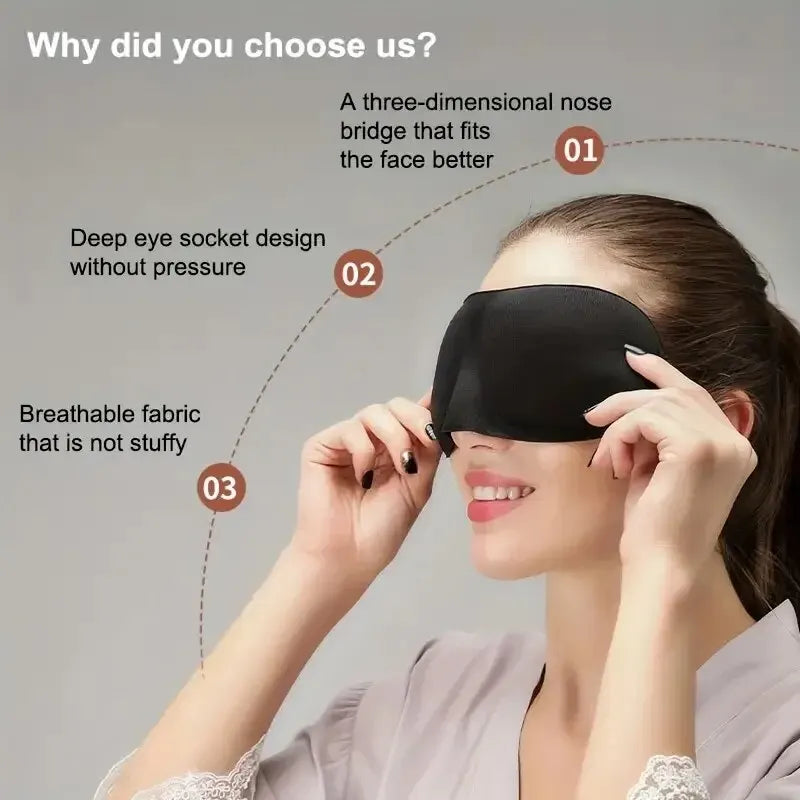 SleepMagic: 3D Stereoscopic Memory Foam Eye Mask for Ultimate Comfort