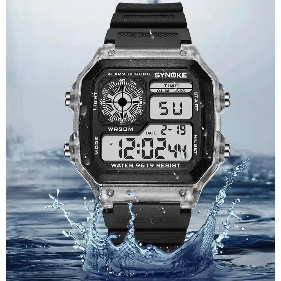 SYNOKE Digital Watches Men Sports Luminous Multifunction Waterproof Women Wristwatch Outdoor and Running Student Seven Lights - Surpriseshopper.com