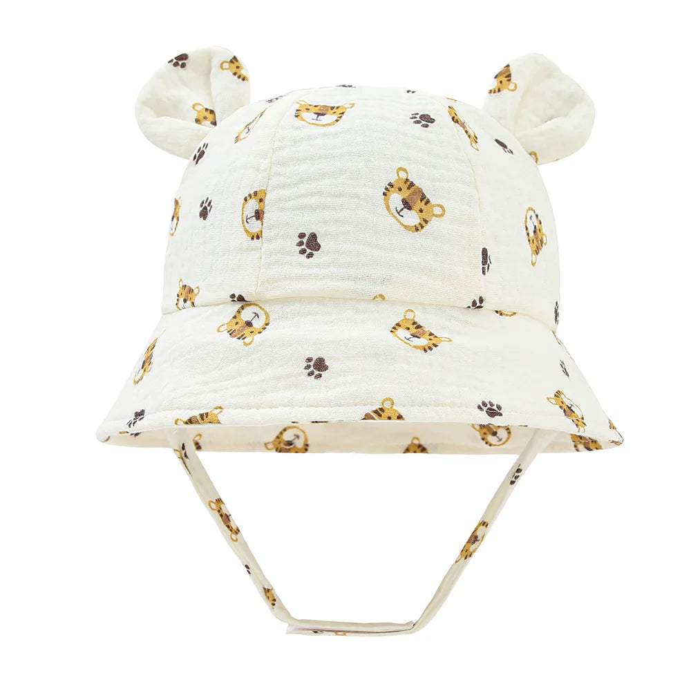 1pc TinyTrekker: Kids' Soft Cotton Adventure Bucket Hat