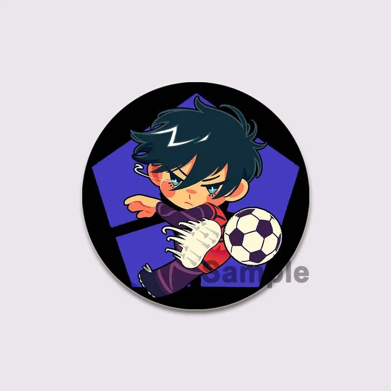 BLUE LOCK Anime Brooches Meguru Bachira/Yoichi Isagi/Hyouma Chigiri/Rensuke Kunigami Cartoon Badge Jacket Jeans Lapel Pins Gift Surpriseshopper.com