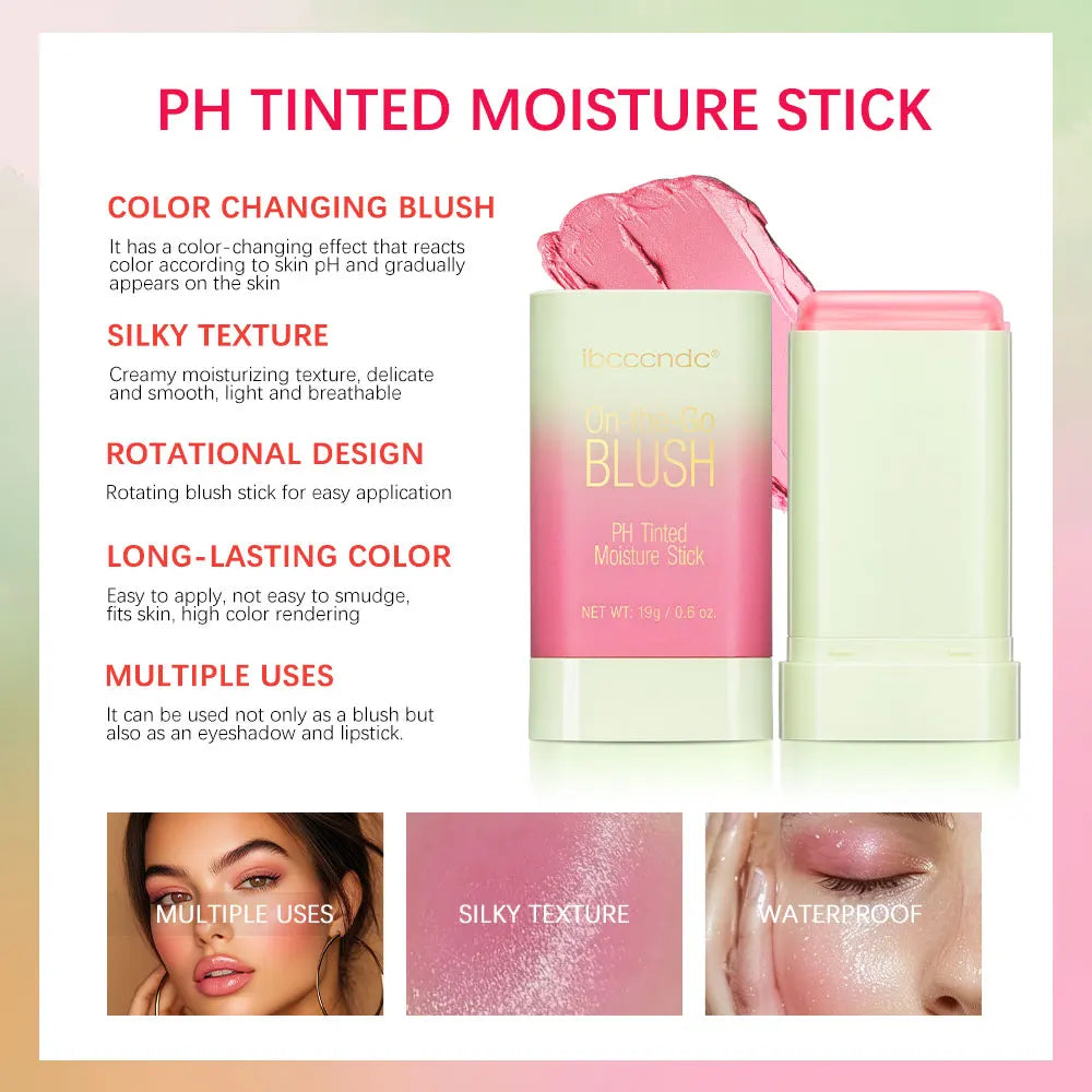 Temperature Change 3-in-1 Cheek Lip Tinted pixiBlush Stick Temperature Change Blush Makeup Products Cosmetic Palette Stick Face