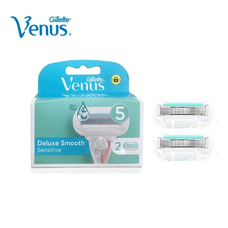 Gillette Venus Razor Blades Aloe 5 Layers Shaving Blades Suit for All Venus Holders Suitable for Sensitive Skin with Soap Bar - Surpriseshopper.com