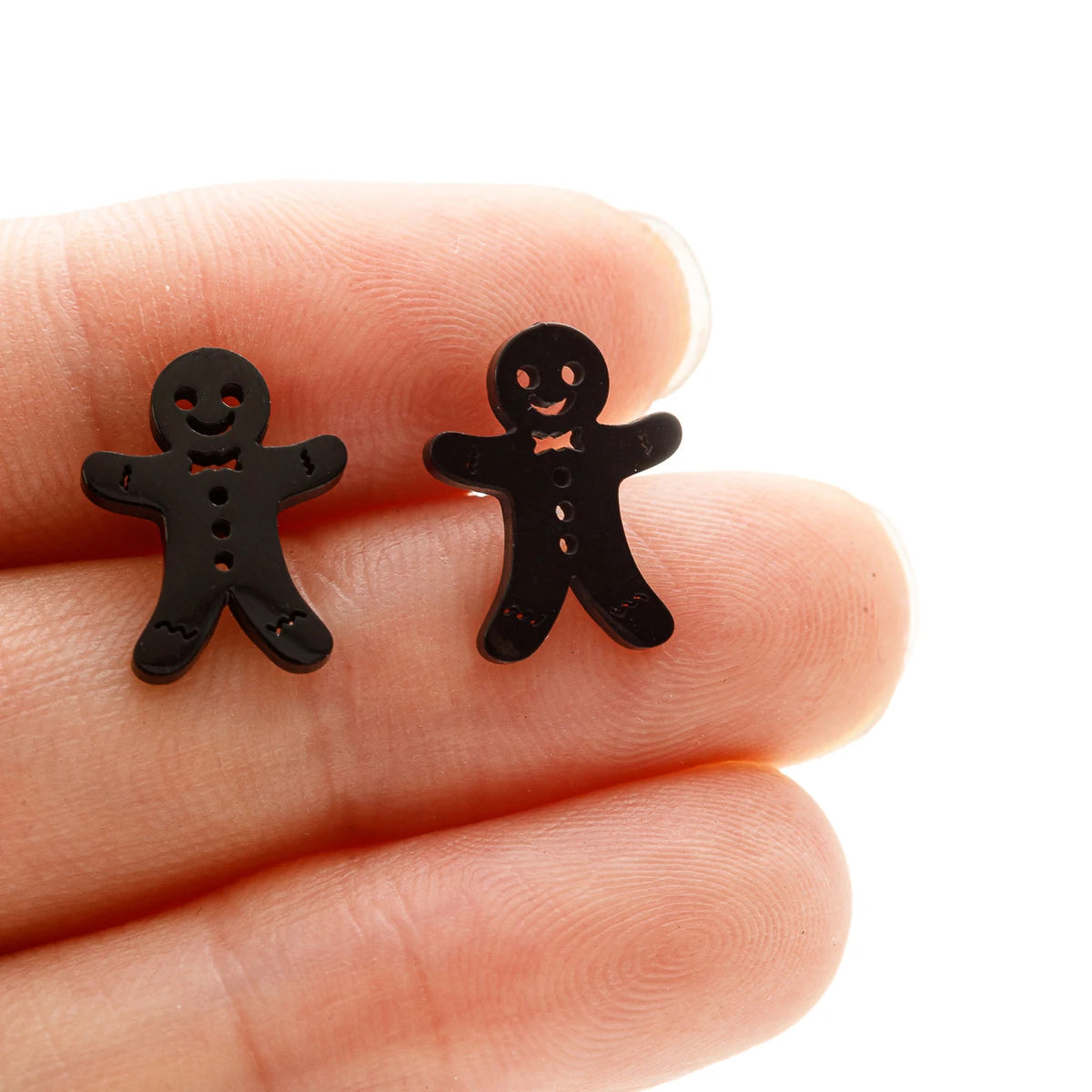 Mini Cartoon Gingerbread Snowman Stud Earrings Ladies Gold Color Stainless Steel Earrings Girl Tragus Jewelry Pircing Oreja Surpriseshopper.com