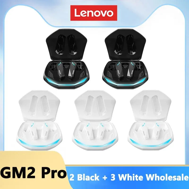 Lenovo GM2 Pro Bluetooth 5.3 Earphones Sports Headset Wireless In-Ear Gaming Low Latency Dual Mode Music Headphones New - Surpriseshopper.com