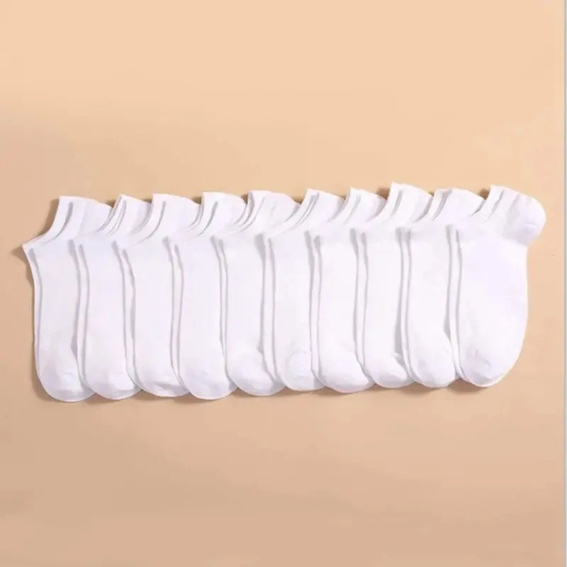 5/10 /20/30 Pairs Unisex Casual Plain Color Boat Socks Thin Breathable Comfy Anti Odor Sweat-absorbing Ankle Socks For Men Women - Surpriseshopper.com