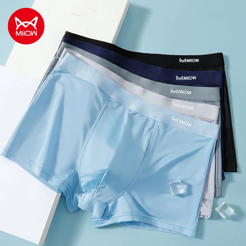 MiiOW: Revolutionary 3-Pack Ice Silk Boxer Briefs – Your Ultimate Comfort Solution