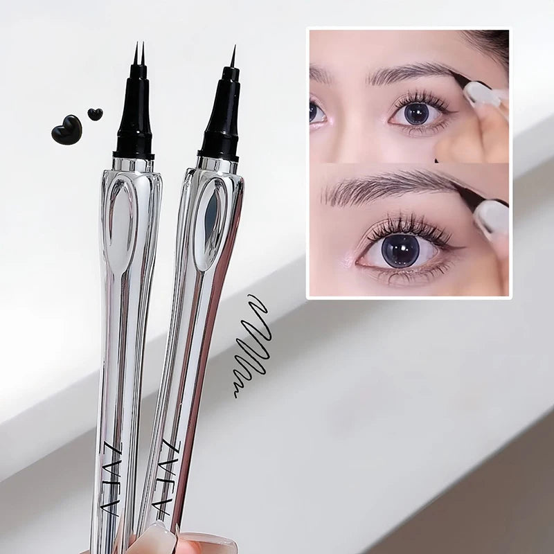 2 Point Eyebrow Pen Waterproof Liquid Tattoo Eyebrow Enhancers Long Lasting 0.01MM Ultra Thin Eyebrow Eyelash Pen Cosmetics - Surpriseshopper.com