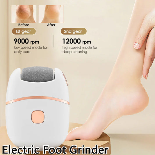 Electric Foot Grinder 2 Gears Automatic Pedicure Tool Remove Deadskin Calluse Dead Skin Scrubber Polishing Exfoliation Feet Care