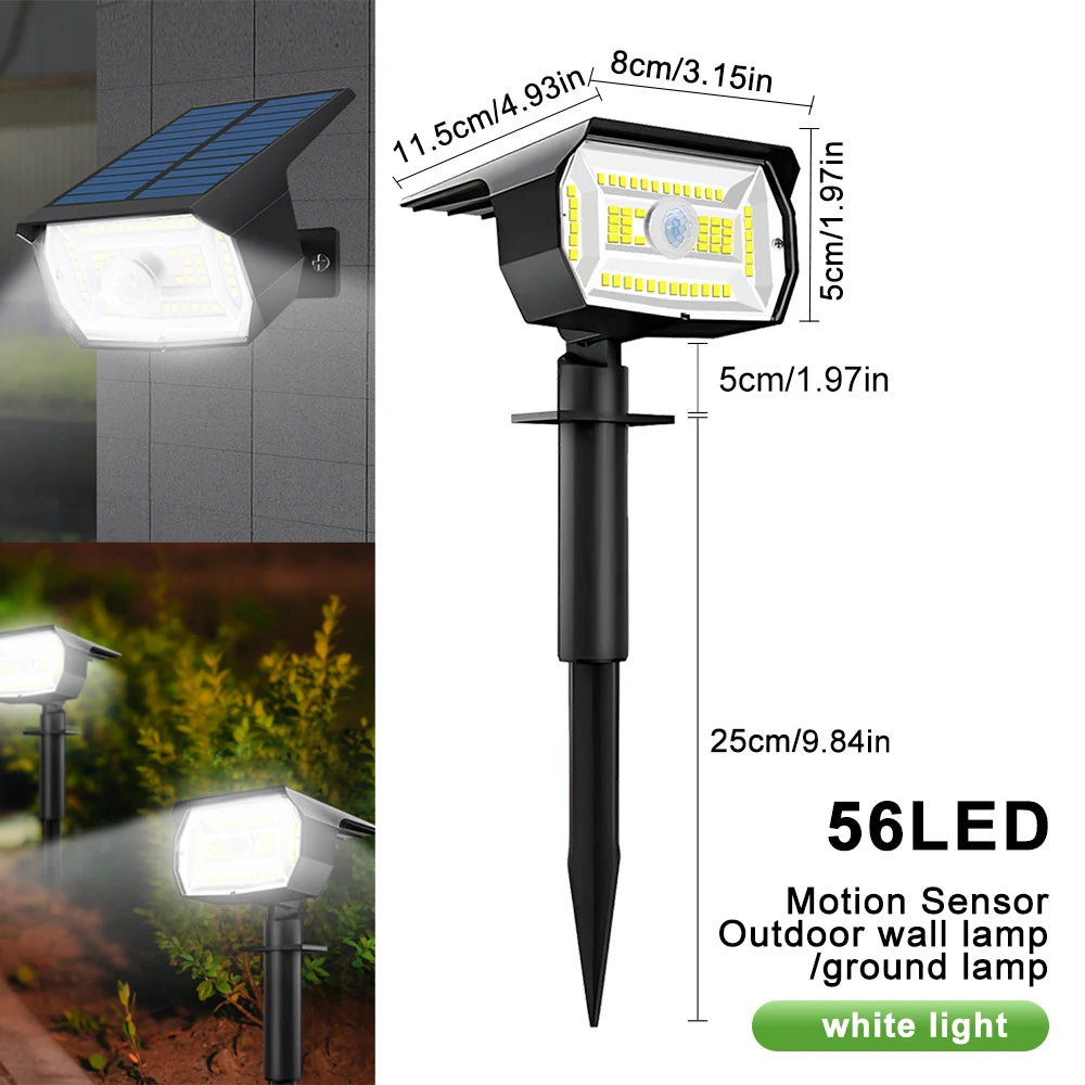 SolarBright: 72/68 LED Waterproof Solar Landscape Lights with 3 Modes