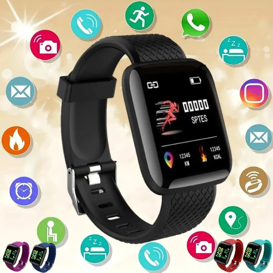 Multifunction Smart Watch For Men Women Kids Message Remind Music Control Sport Step Calories D13 Smartwatch Alarm Clock 116Plus - Surpriseshopper.com