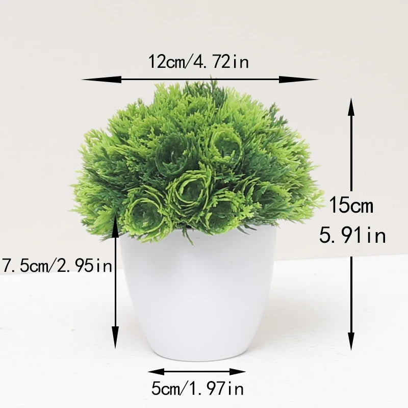 Artificial Plants Small Bonsai Tree Pot Fake Flowers Potted Ornaments For Vase Home Room Table Wedding Decoration Garden Decor