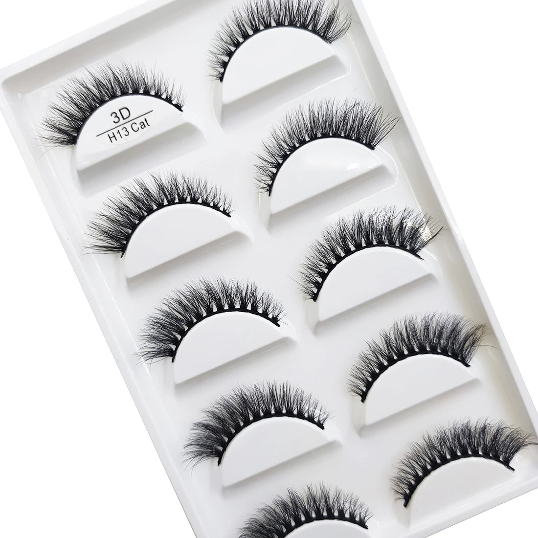 New 5 Pairs Natural 3D False Eyelashes Makeup Mink Eyelash Fake Eye Lashes Faux Cils Make Up Beauty Maquillaje Tools H13 Cat