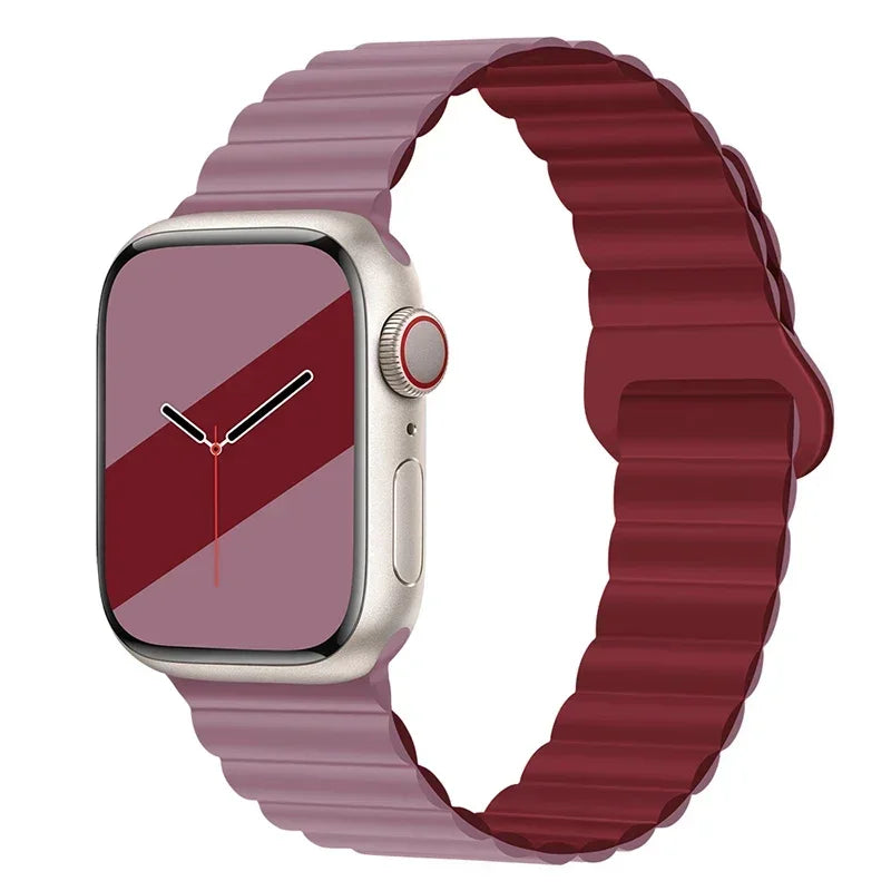 Magnetic Strap For Apple Watch Bands 45mm 38mm 49mm 40mm 42mm 41mm Silicone Sport Bracelet iWatch Series ultra 9 6 5 7 8 se 44mm - Surpriseshopper.com