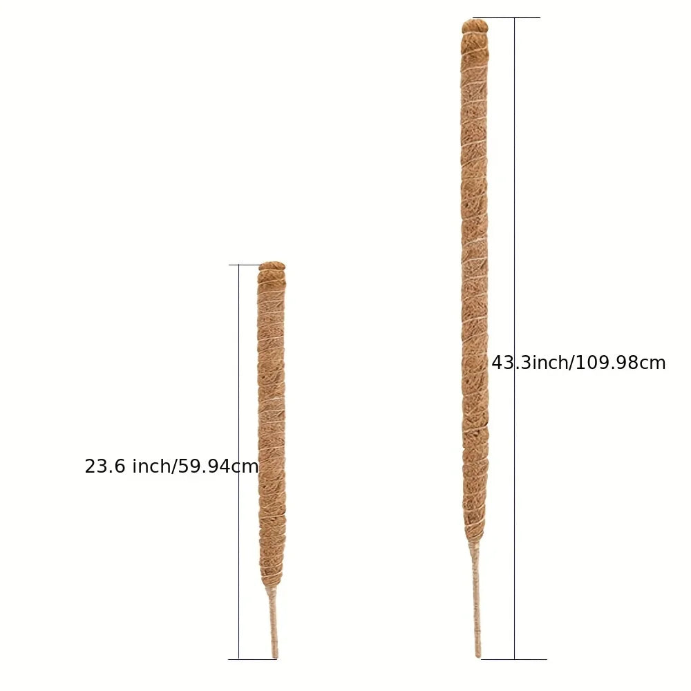 1 Pcs, Tall Moss Pole for Plants Monstera - 23.6/43.3 inch Bendable Plant Stakes for Indoor, Moss Poles for Climbing Plants