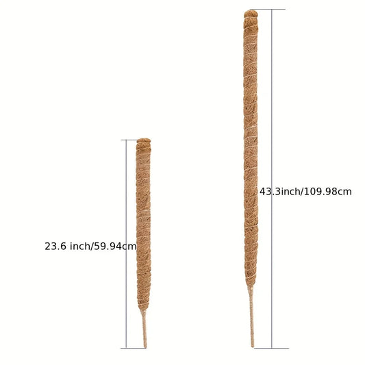 1 Pcs, Tall Moss Pole for Plants Monstera - 23.6/43.3 inch Bendable Plant Stakes for Indoor, Moss Poles for Climbing Plants